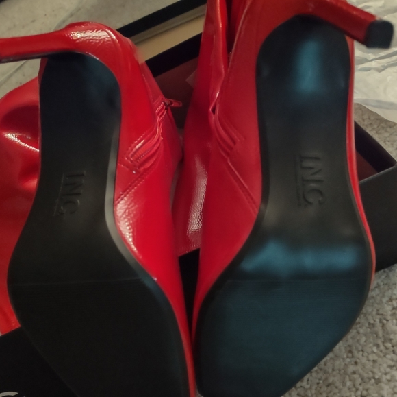 I.N.C , international concepts red thigh high boots shiny patent leather - Picture 6 of 7